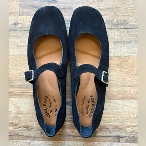 Kork-Ease Prato black suede Mary Jane flat size 8